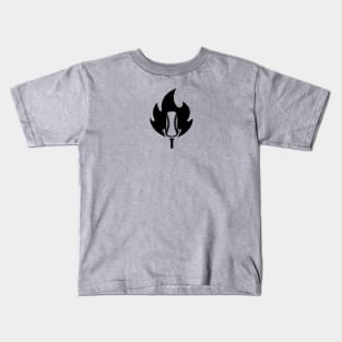 Fire Podcast - BLACK Kids T-Shirt